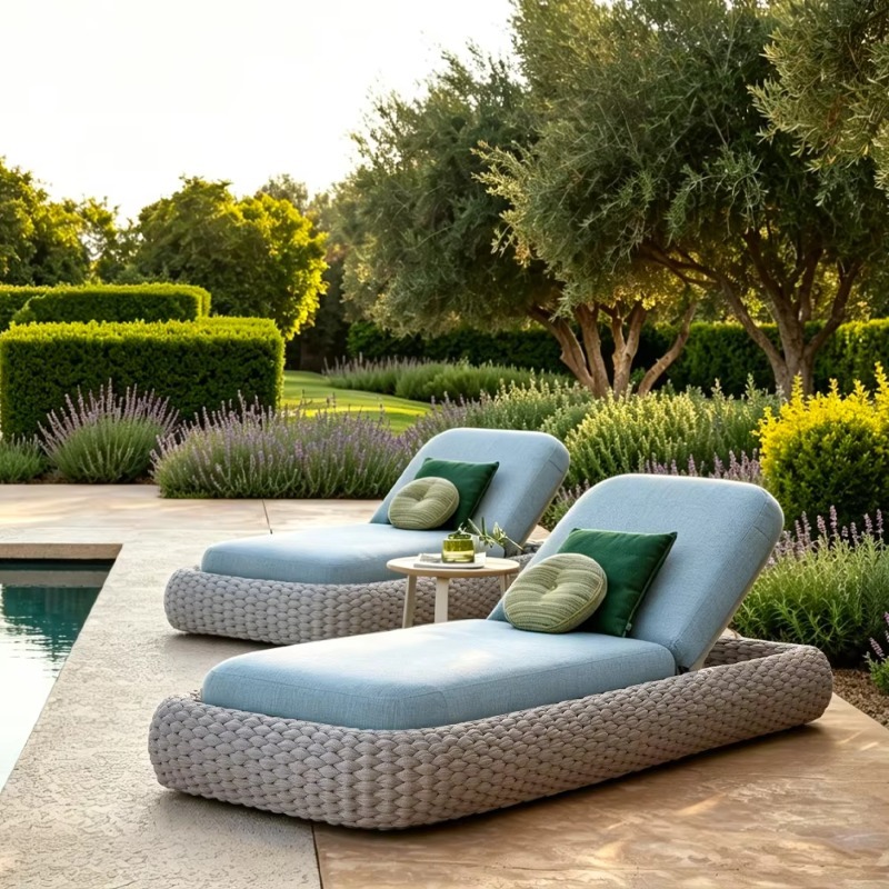 Outdoor Furniture Quick Dry - Özel Tasarım Güneşlenme Şezlongu, El Dokuması