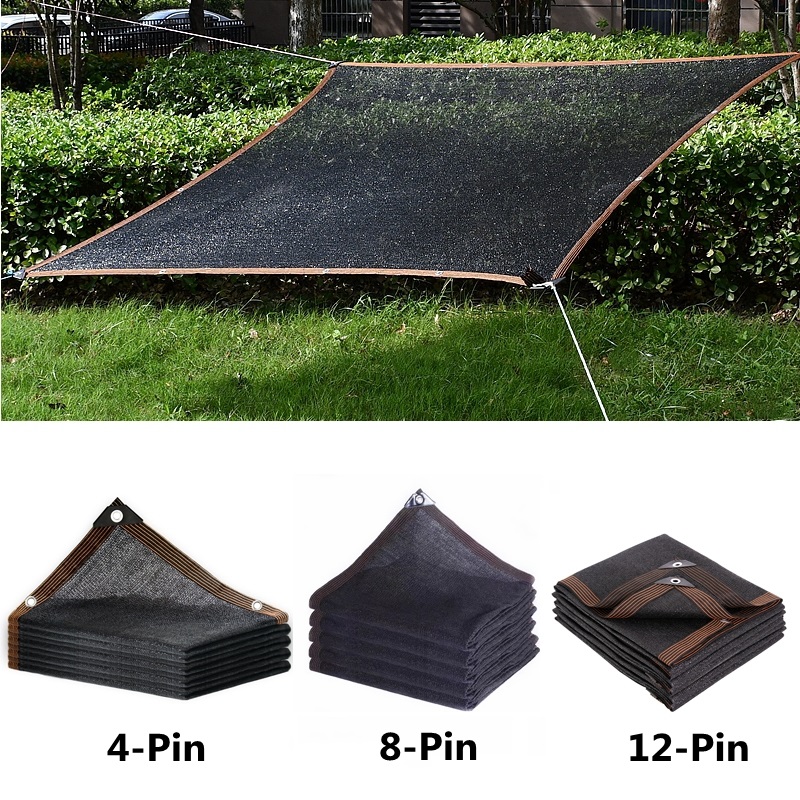 Outdoor Furniture Hdpe - 4/8/12PIN siyah güneşlik Net gölgeleme 60