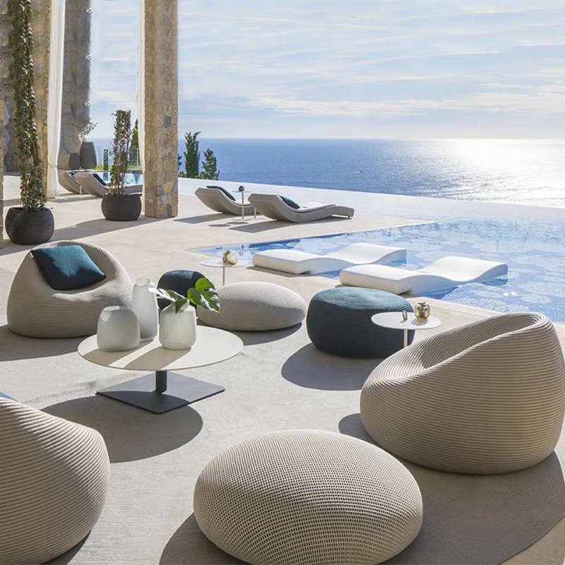 Outdoor Furniture On Sale - ！@Nordic Lüks Modern Kumaş Rattan Mobilya
