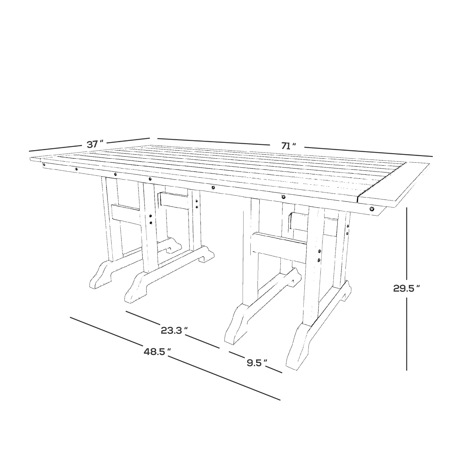71 inç Açık Alan Yemek Masası  - Outdoor Furniture Teak Wood incelemesi ve fiyatı